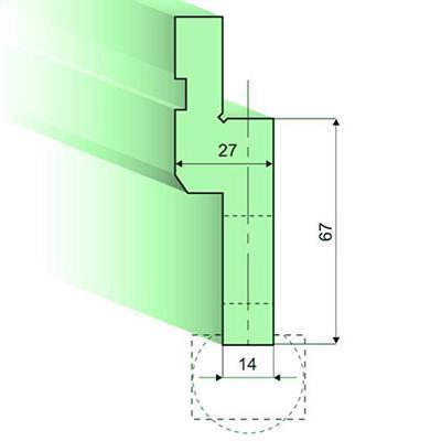 Punzones de radio con soporte R 7mm-50mm