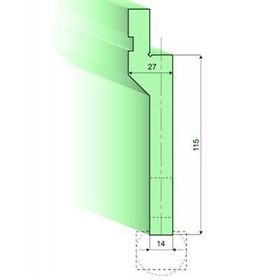 Punzones de radio con soporte R 7mm-50mm
