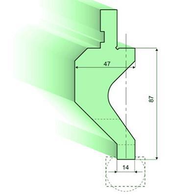 Punzones de radio con soporte R 7mm-50mm