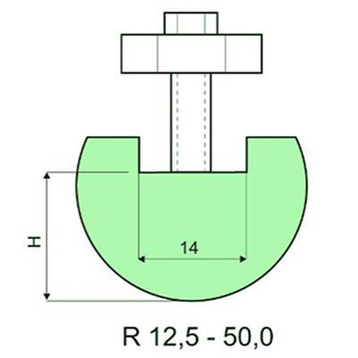 Punzones de radio con soporte R 7mm-50mm