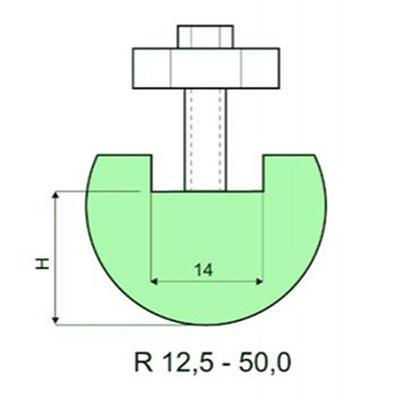 Punzones de radio con soporte R 7-50