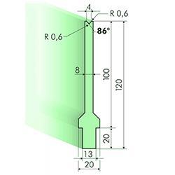 Matrices 86°, H=120mm