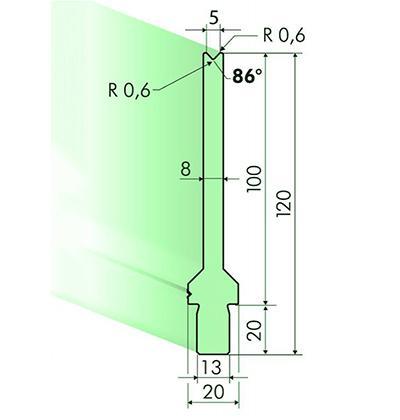 Matrices 86°, H=120mm