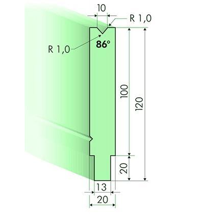 Matrices 86°, H=120mm