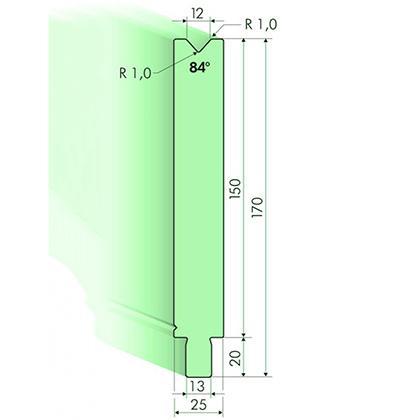 Matrices 84°, H=150mm