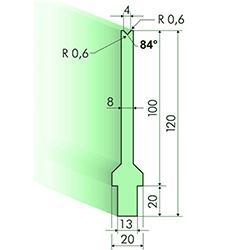 Matrices 84°, H=100mm