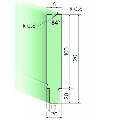 Matrices 84°, H=100mm