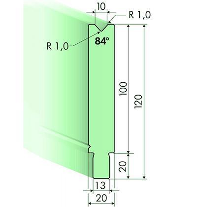Matrices 84°, H=100mm