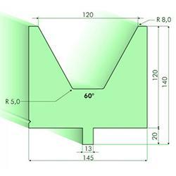 Matrices 60°, H=120mm