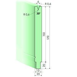 Matrices 30°, H=150mm