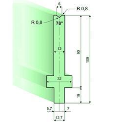 Matrices 78°, H=90mm