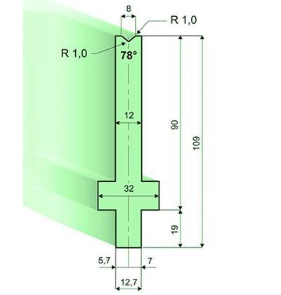Matrices 78°, H=90mm