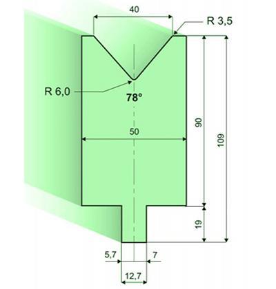 Matrices 78°, H=90mm