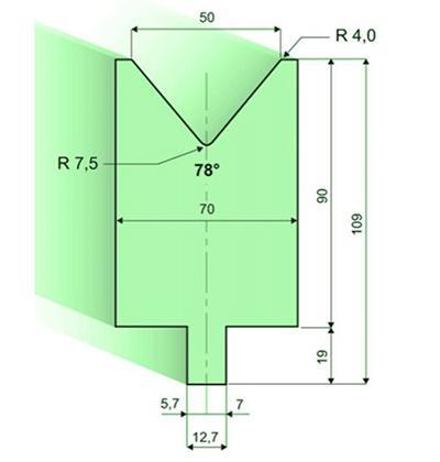 Matrices 78°, H=90mm