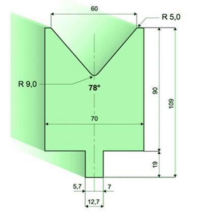 Matrices 78°, H=90mm