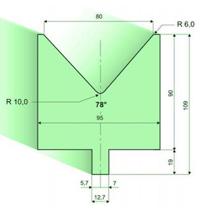 Matrices 78°, H=90mm