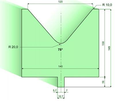 Matrices 78°, H=130mm