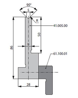 Matrices 90°, H=86mm