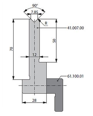 Matrices 90°, H=86mm