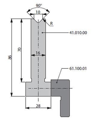 Matrices 90°, H=86mm