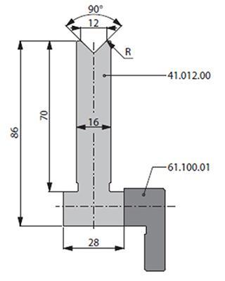 Matrices 90°, H=86mm