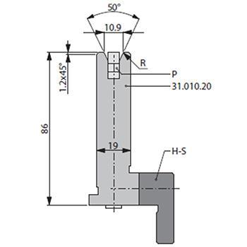 Matrices 50°, H=86mm