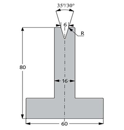 Matrices 35°, H=80mm