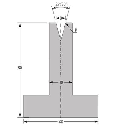 Matrices 35°, H=80mm