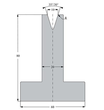 Matrices 35°, H=80mm