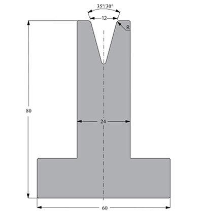 Matrices 35°, H=80mm