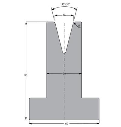 Matrices 35°, H=80mm