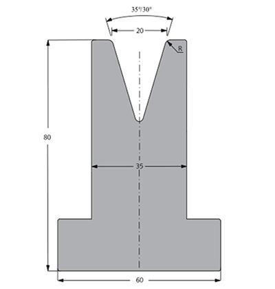 Matrices 35°, H=80mm