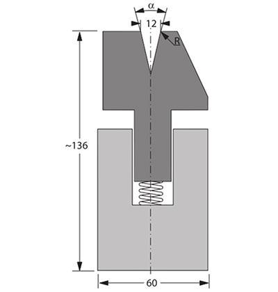 Matrices 35°, H=80mm