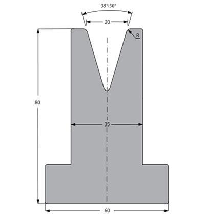Matrices 35/30°, H=80mm