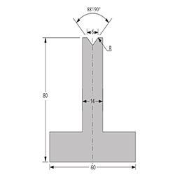 Matrices 88/90°, H=80mm
