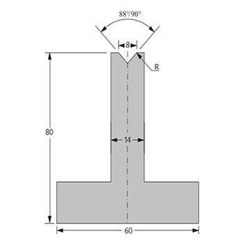 Matrices 88/90°, H=80mm