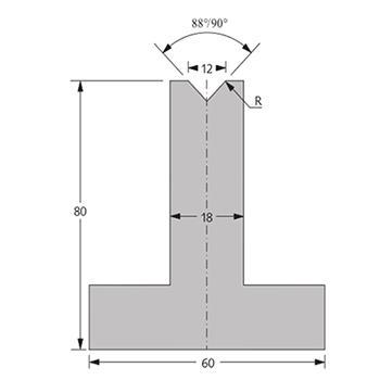 Matrices 88/90°, H=80mm
