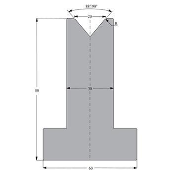 Matrices 88/90°, H=80mm
