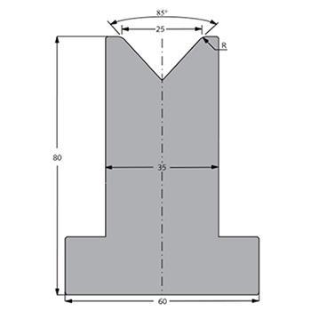 Matrices 85°, H=80mm