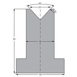Matrices 85°, H=80mm