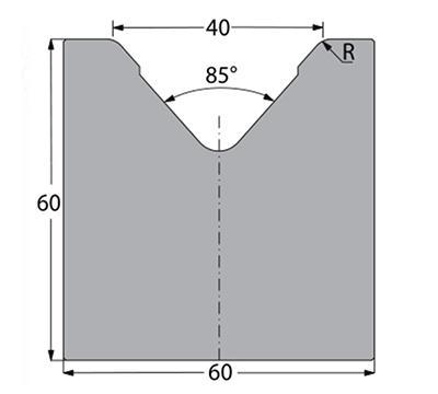 Matrices 85°, H=80mm