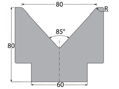 Matrices 85°, H=80mm