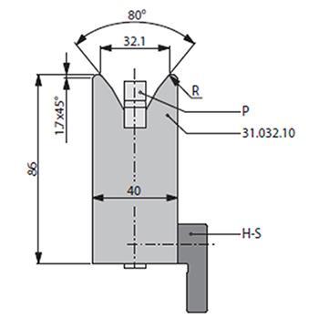 Matrices 80°, H=86mm