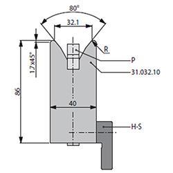 Matrices 80°, H=86mm