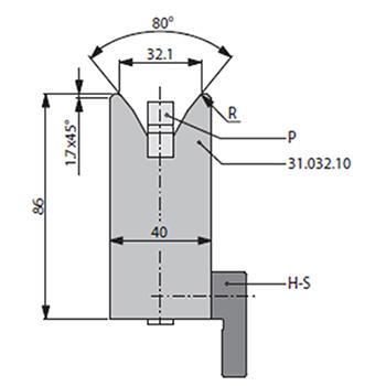 Matrices 80°, H=86mm