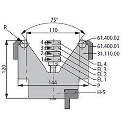 Matrices 75°, H=120mm