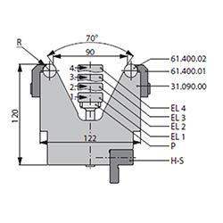 Matrices 70°, H=120mm