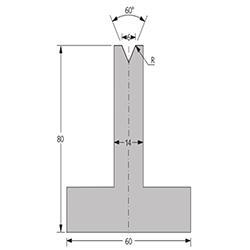 Matriz 60°, H=80mm