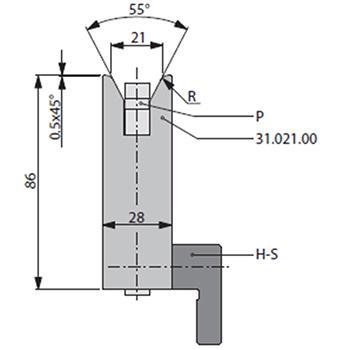 Matrices 55°, H=86mm